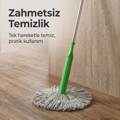 Klaris™ Pro - Paslanmaz Çelik Gövdeli Kendinden Sıkmalı Yeni Nesil Mop
