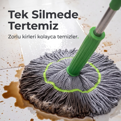 Klaris™ Pro - Paslanmaz Çelik Gövdeli Kendinden Sıkmalı Yeni Nesil Mop