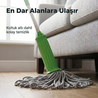 Klaris™ Pro - Paslanmaz Çelik Gövdeli Kendinden Sıkmalı Yeni Nesil Mop