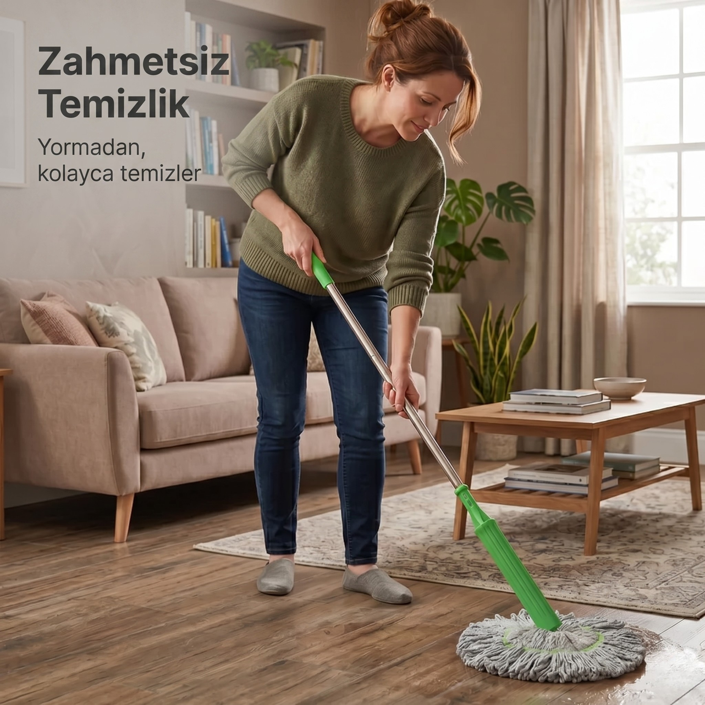 Klaris™ Pro - Paslanmaz Çelik Gövdeli Kendinden Sıkmalı Yeni Nesil Mop