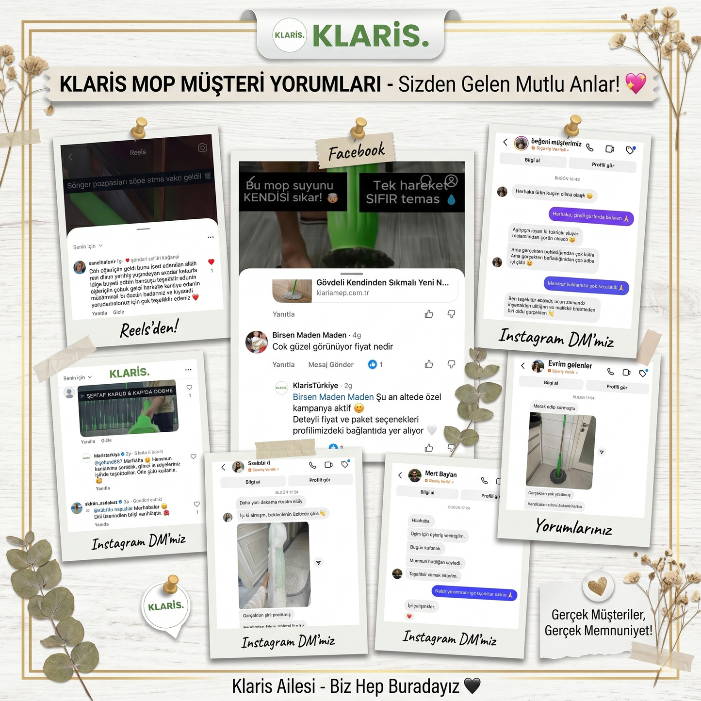 Klaris™ Pro - Paslanmaz Çelik Gövdeli Kendinden Sıkmalı Yeni Nesil Mop